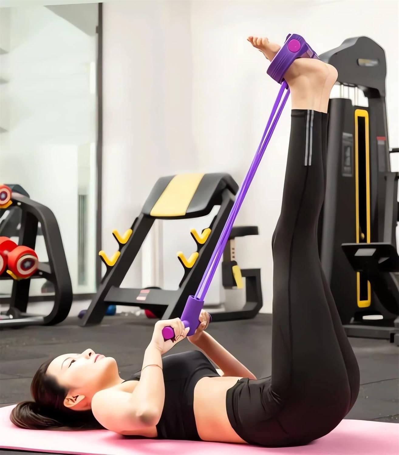 New Sit up Leg Stretch Rope Exercise Band with Handles