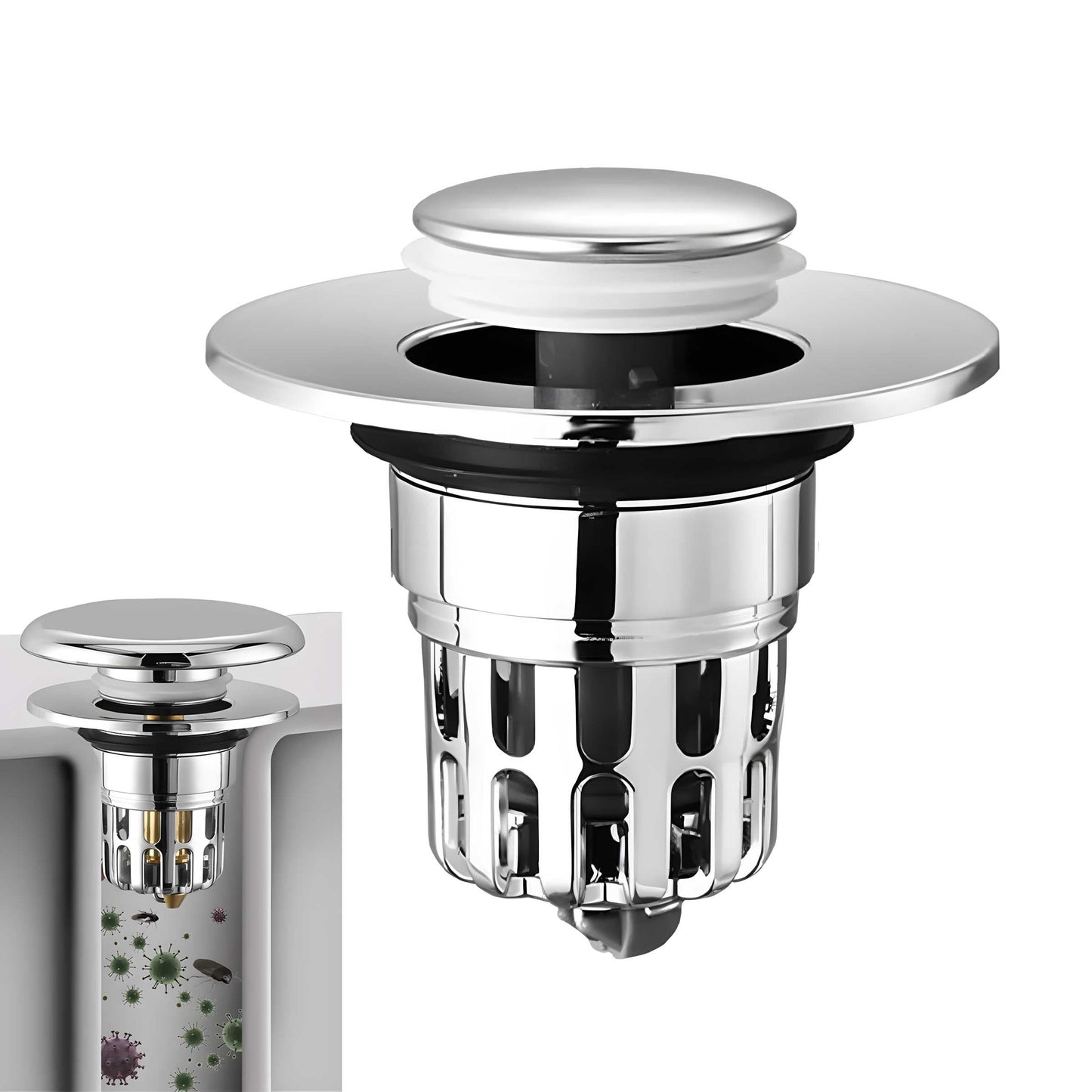 Bathroom Sink Plug Pop-Up Drain Filter