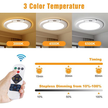 Rechargeable Motion Sensor Ceiling Light with Remote
