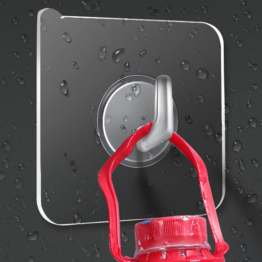 12 Pack Clear Self Adhesive Hooks Transparent Sticky Towel Hook Wall Hangers