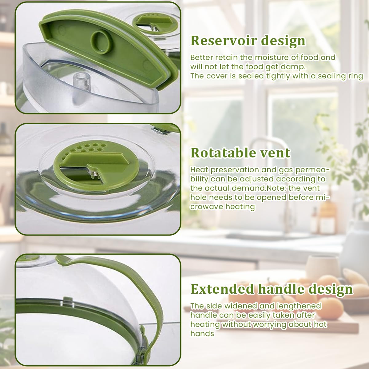 Microwave Cover for Food, 10 Inch Plate Covers