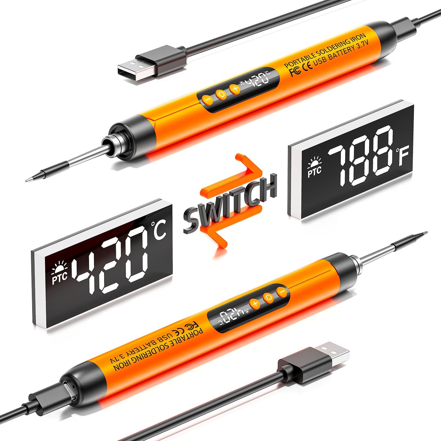 Cordless USB Rechargeable Portable Soldering Iron
