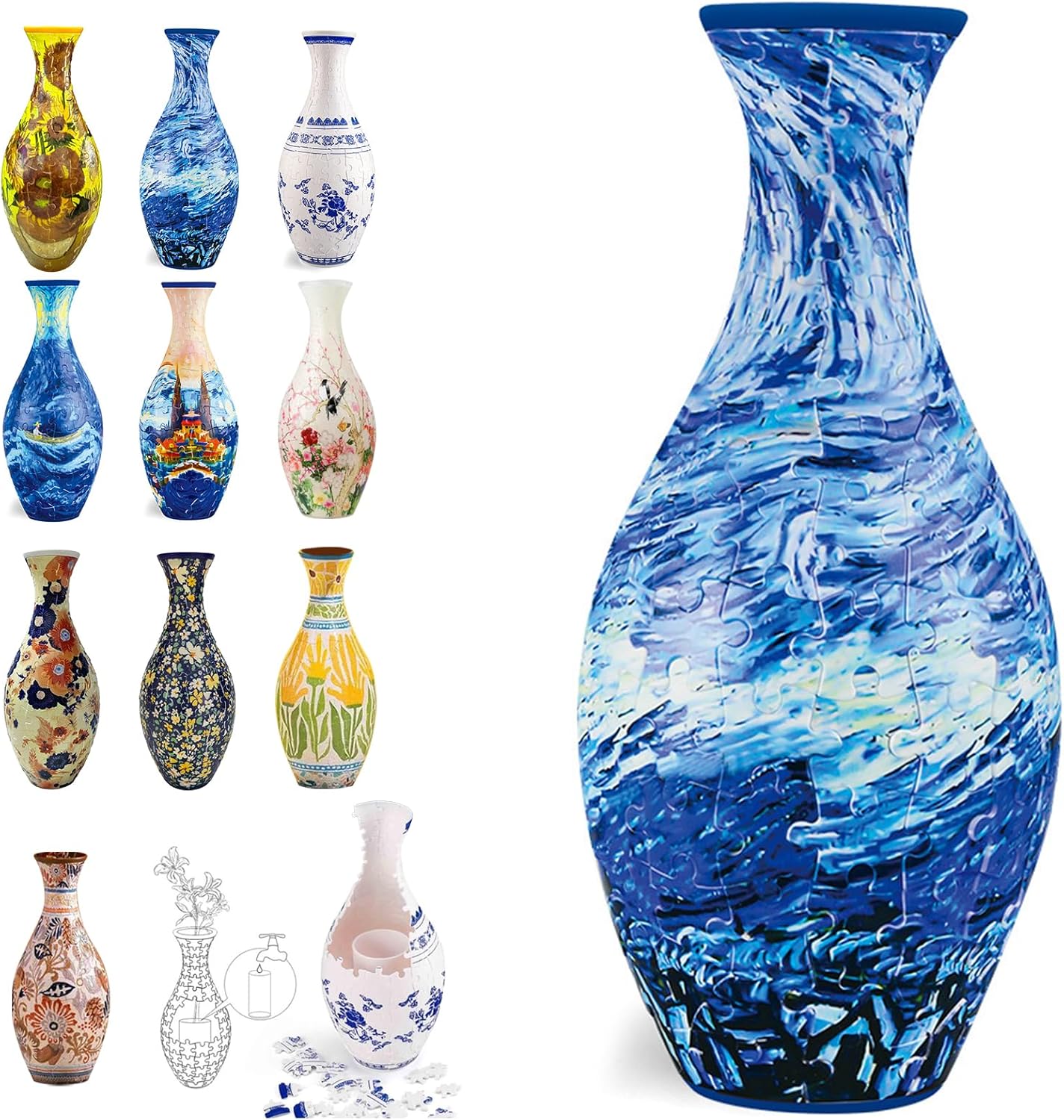 3D Puzzle Flower Vase