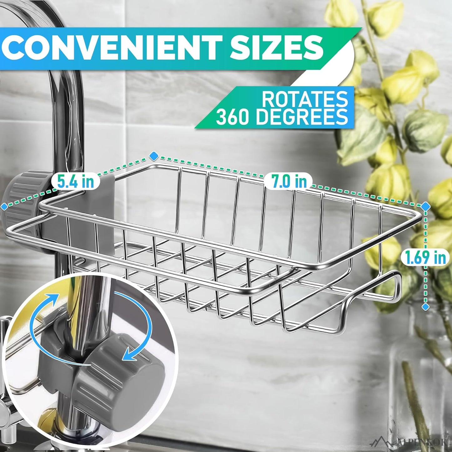 Faucet Sponge Holder for Kitchen Sink