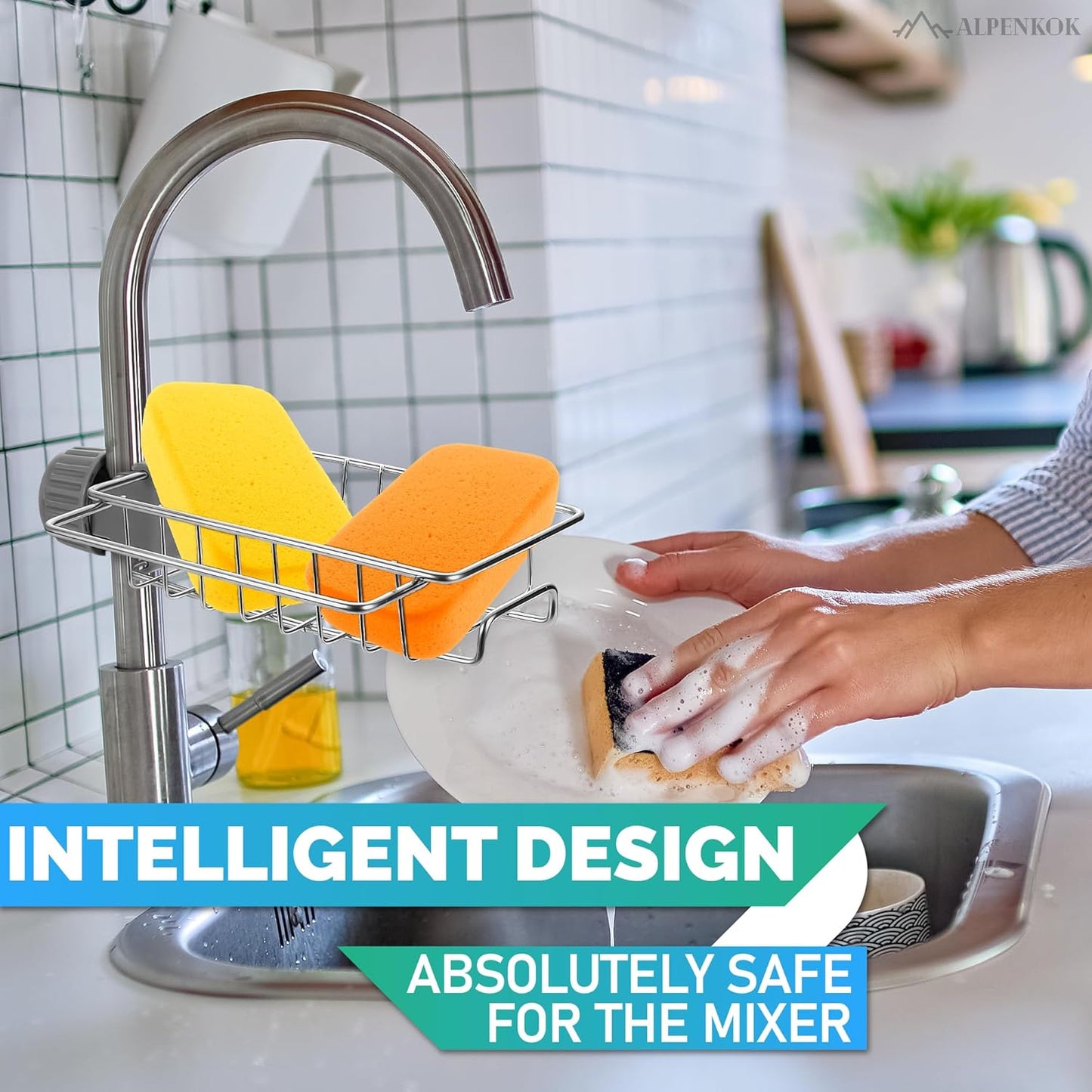 Faucet Sponge Holder for Kitchen Sink