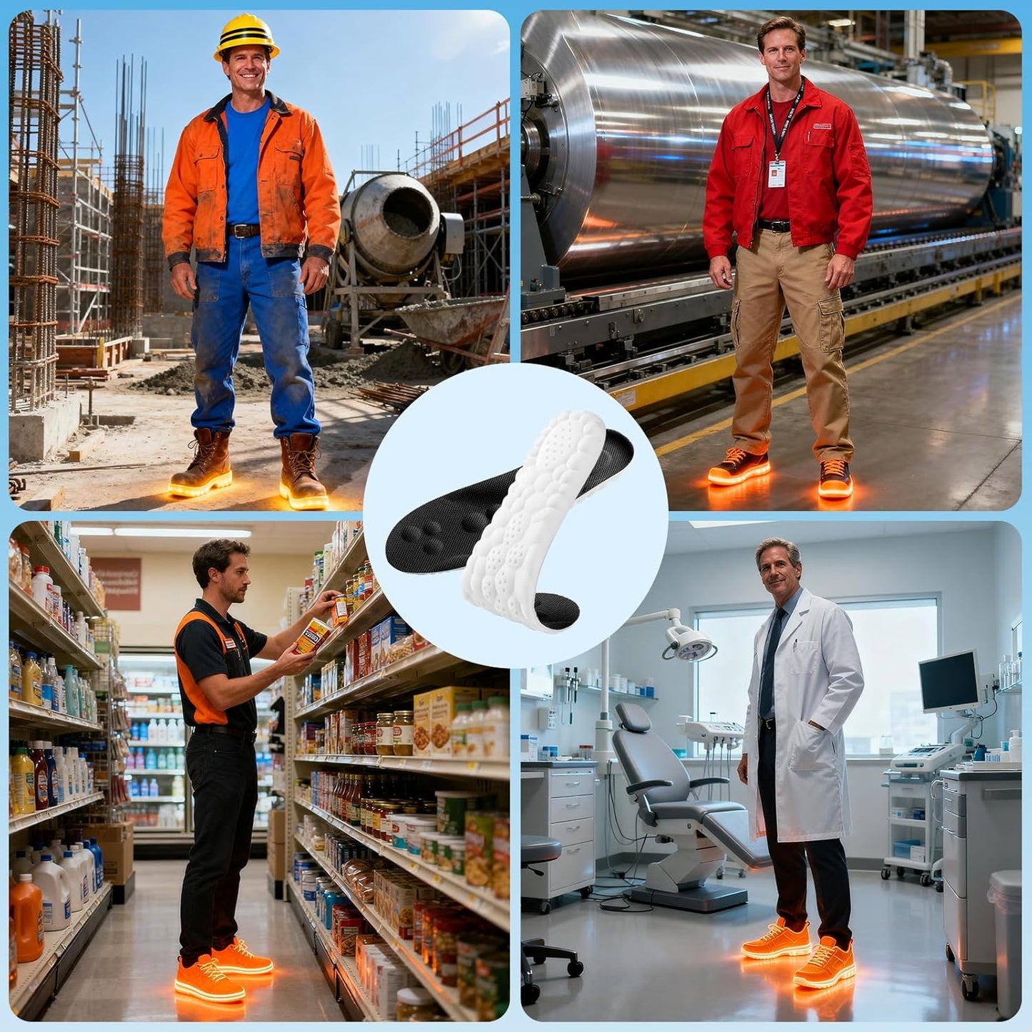 4D Cloud-Like Comfort Soles