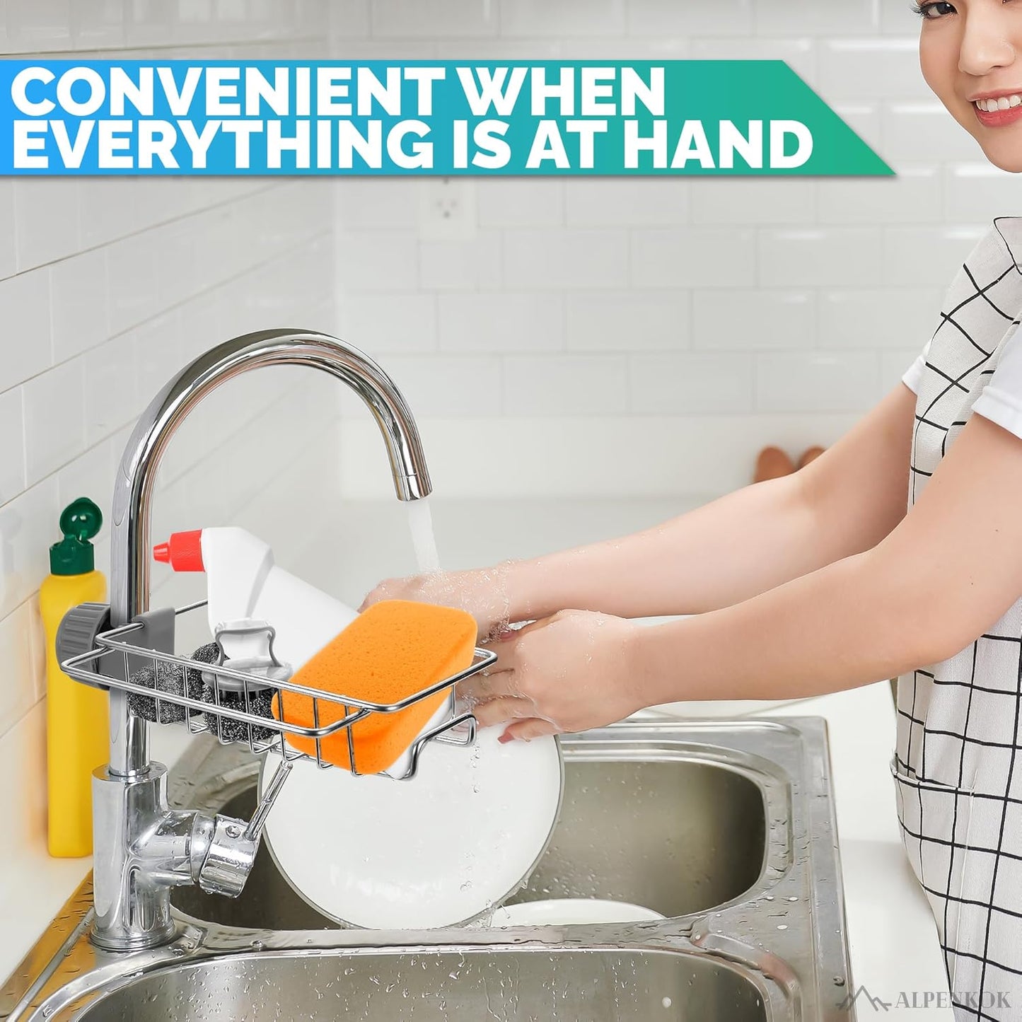 Faucet Sponge Holder for Kitchen Sink
