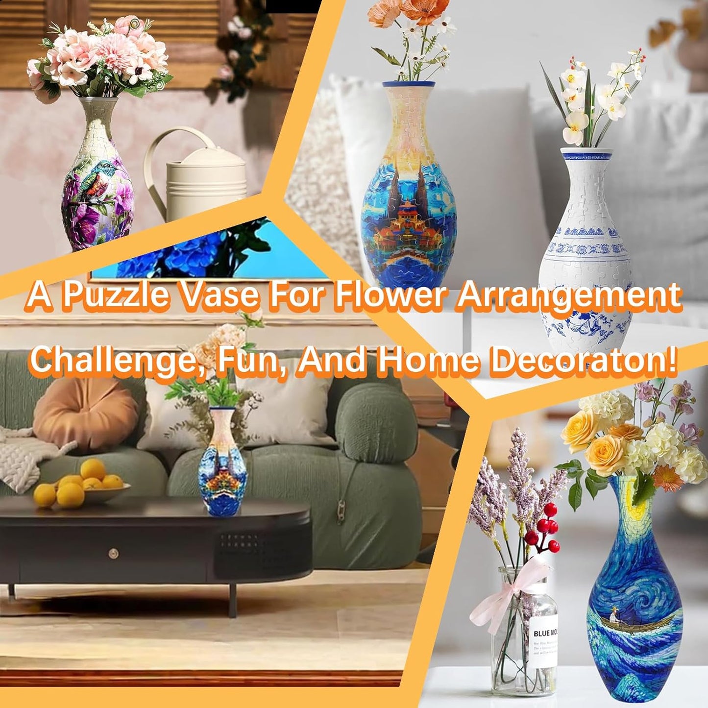 3D Puzzle Flower Vase