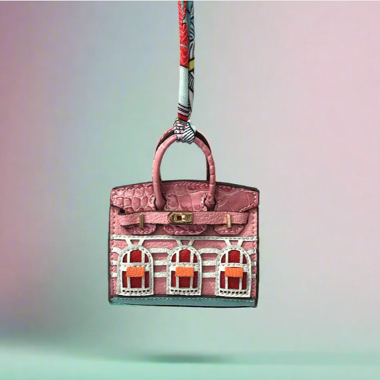 Baby Pink Mini House Bag Charm