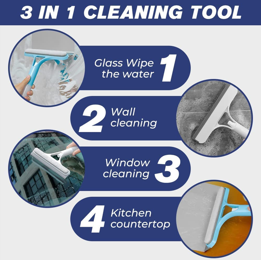 3‑in‑1 Glass & Surface Cleaning Wand