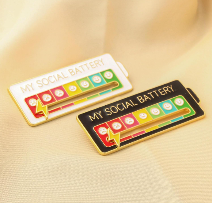 2026 Social Battery Status Brooch