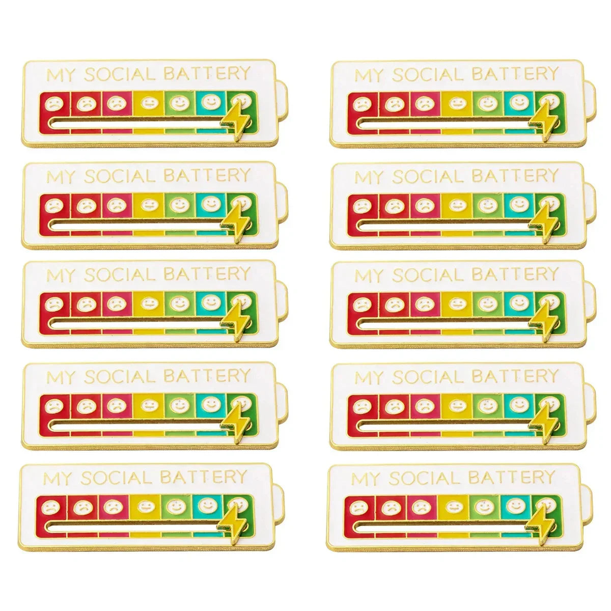2026 Social Battery Status Brooch
